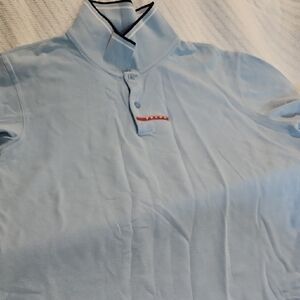 Prada Blue Polo Shirt Classic Design
